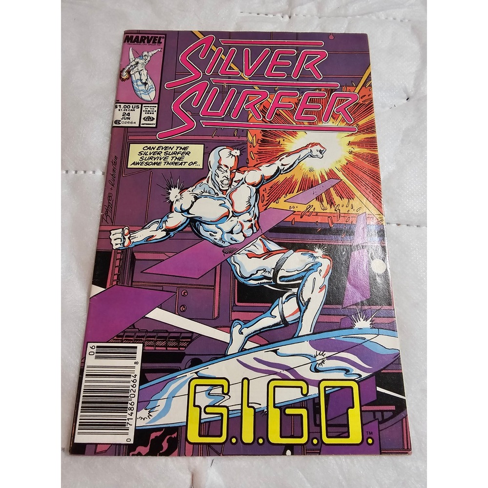 Marvel Silver Surfer Comic Book #34 1990 Newsstand Edition Collectible
